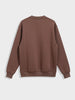 Men's Brown Relaxed Fit Embroided Casual Sweatshirt