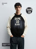 Men's Black Relaxed Fit Embroided Casual Sweatshirt