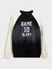 Men's Black Relaxed Fit Embroided Casual Sweatshirt