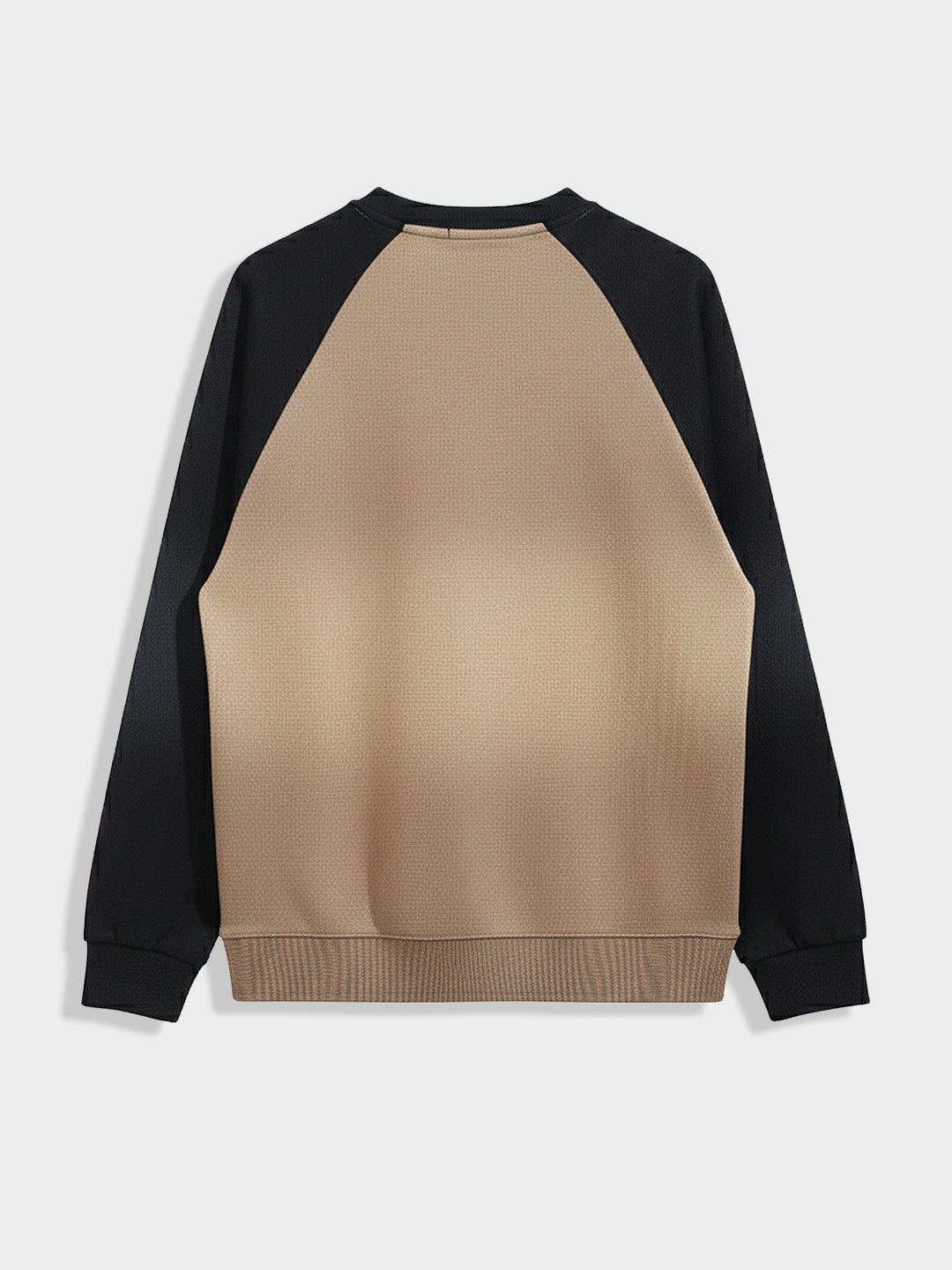 Men's Beige Relaxed Fit Embroided Casual Sweatshirt