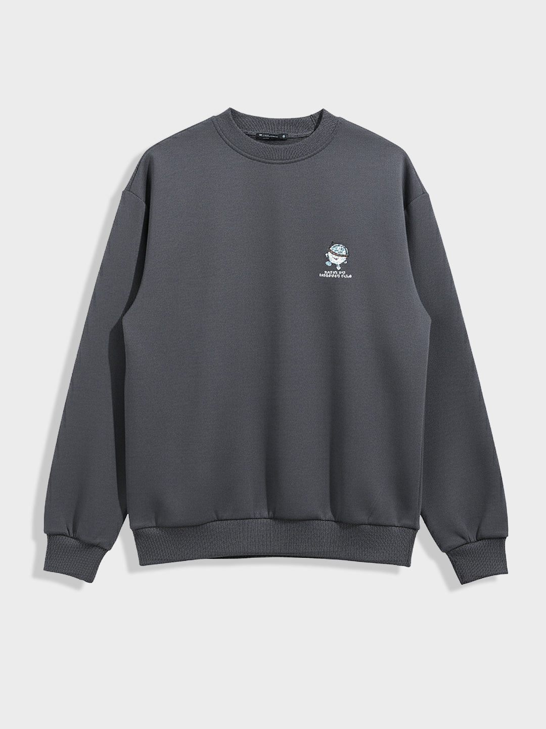 Men's Grey Relaxed Fit Graphic Printed Casual Sweatshirt