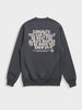 Men's Grey Relaxed Fit Graphic Printed Casual Sweatshirt