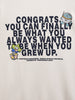 Men's Cream Relaxed Fit Graphic Printed Casual Sweatshirt