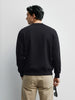 Men's Grey Relaxed Fit Graphic Printed Casual Sweatshirt
