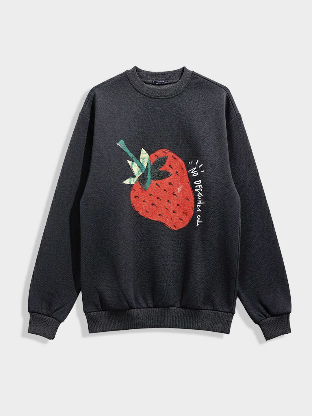 Men's Grey Relaxed Fit Graphic Printed Casual Sweatshirt