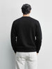 Men's Black Relaxed Fit Embroided Casual Sweatshirt