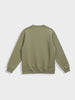 Men's Olive Relaxed Fit Embroided Casual Sweatshirt
