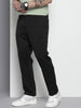Men's Black Relaxed Fit Casual Chinos