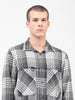 Men's Black Regular Fit Checked Casual Shirt