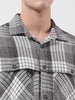 Men's Black Regular Fit Checked Casual Shirt
