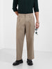 Men's Khaki Relaxed Fit Casual Solid Trousers
