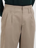 Men's Khaki Relaxed Fit Casual Solid Trousers