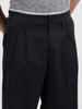Men's Black Relaxed Fit Casual Solid Trousers