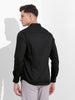 Men's Black Slim Fit Embraided Party Wear Shirt