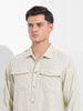 Men's Green Regular Fit Solid Casual Shirt