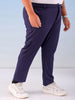 Shop Men's Navy Blue Regular Fit Self Design Plus Size Chino Jogger Online.