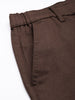 Men's Brown Regular Fit Solid Chino Shorts