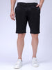 Men's Black Regular Fit Solid Resortwear Chino Shorts