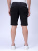 Men's Black Regular Fit Solid Resortwear Chino Shorts