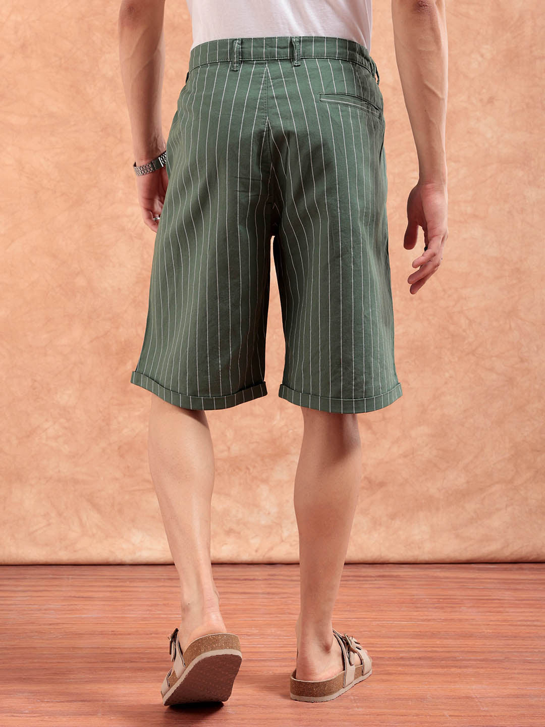 Shop Men Striped Shorts Online.
