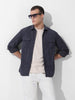 Men's Grey Regular Fit Embroided Street Shirt