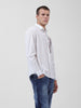 Men's White Regular Fit Embroided Street Shirt