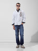 Men's White Regular Fit Embroided Street Shirt