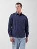 Men's Navy Blue Regular Fit Embroided Patch Shirt