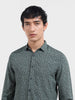 Men's Grey Regular Fit Floral Printed Floral Shirt