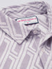 Men's Purple Relaxed Fit Textured Casual Shirt