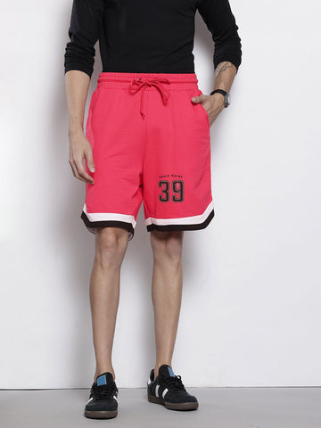 Men's Varsity Print Loose Fit Shorts