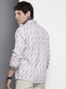 Men's Purple Relaxed Fit Textured Casual Shirt