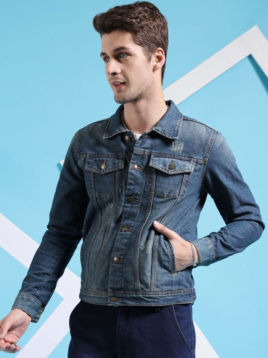 Shop Men Denim Trucker Jacket New_0522-FDNMJKT-46-Azure-S Online