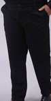 Men's Plus Size Black Regular Fit Solid Chinos