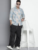 Men's Beige Regular Fit Floral Printed Resort Wear Shirt
