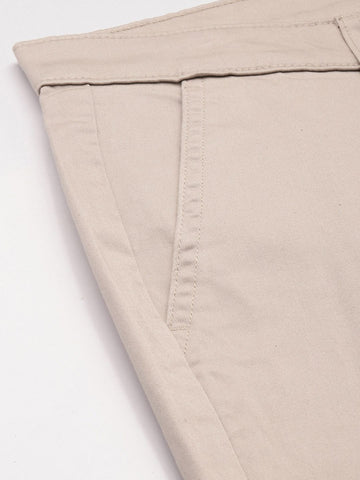 Men's Grey Regular Fit Casual Chinos