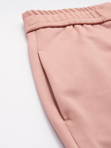 Men's Pink Relaxed Fit Casual Chinos