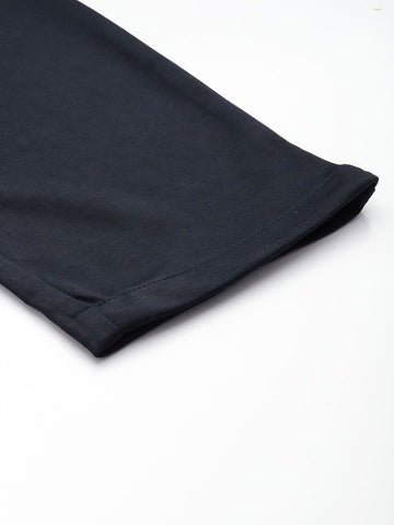 Men's Navy Relaxed Fit Casual Chinos