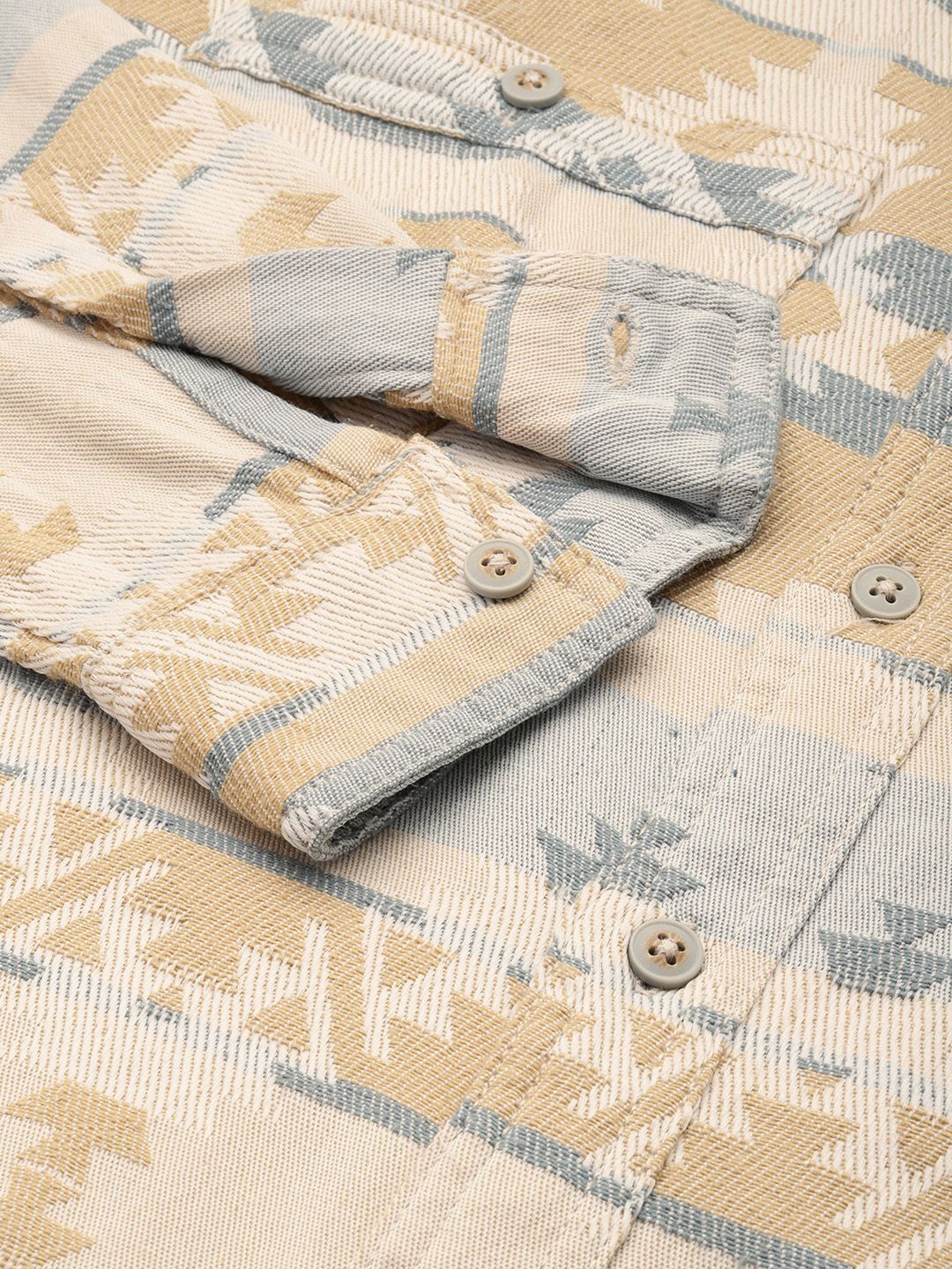 Men's Multicolor Relaxed Fit Textured Casual Shirt