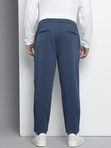 Men's Blue Regular Fit Casual Chinos