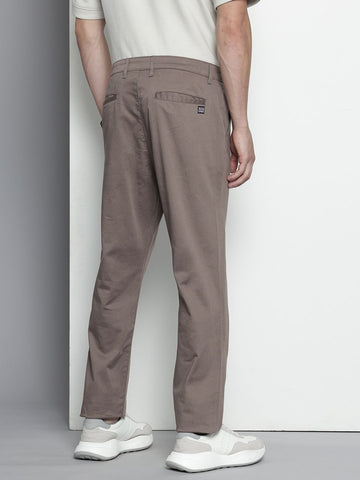 Men's Grey Regular Fit Casual Chinos