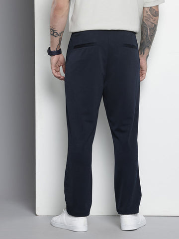Men's Navy Relaxed Fit Casual Chinos