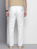 Men's White Regular Fit Casual Chinos