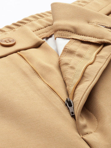 Men's Brown Relaxed Fit Casual Chinos