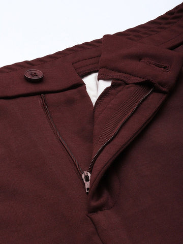 Men's Purple Relaxed Fit Casual Chinos