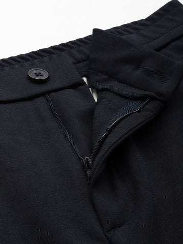 Men's Navy Relaxed Fit Casual Chinos