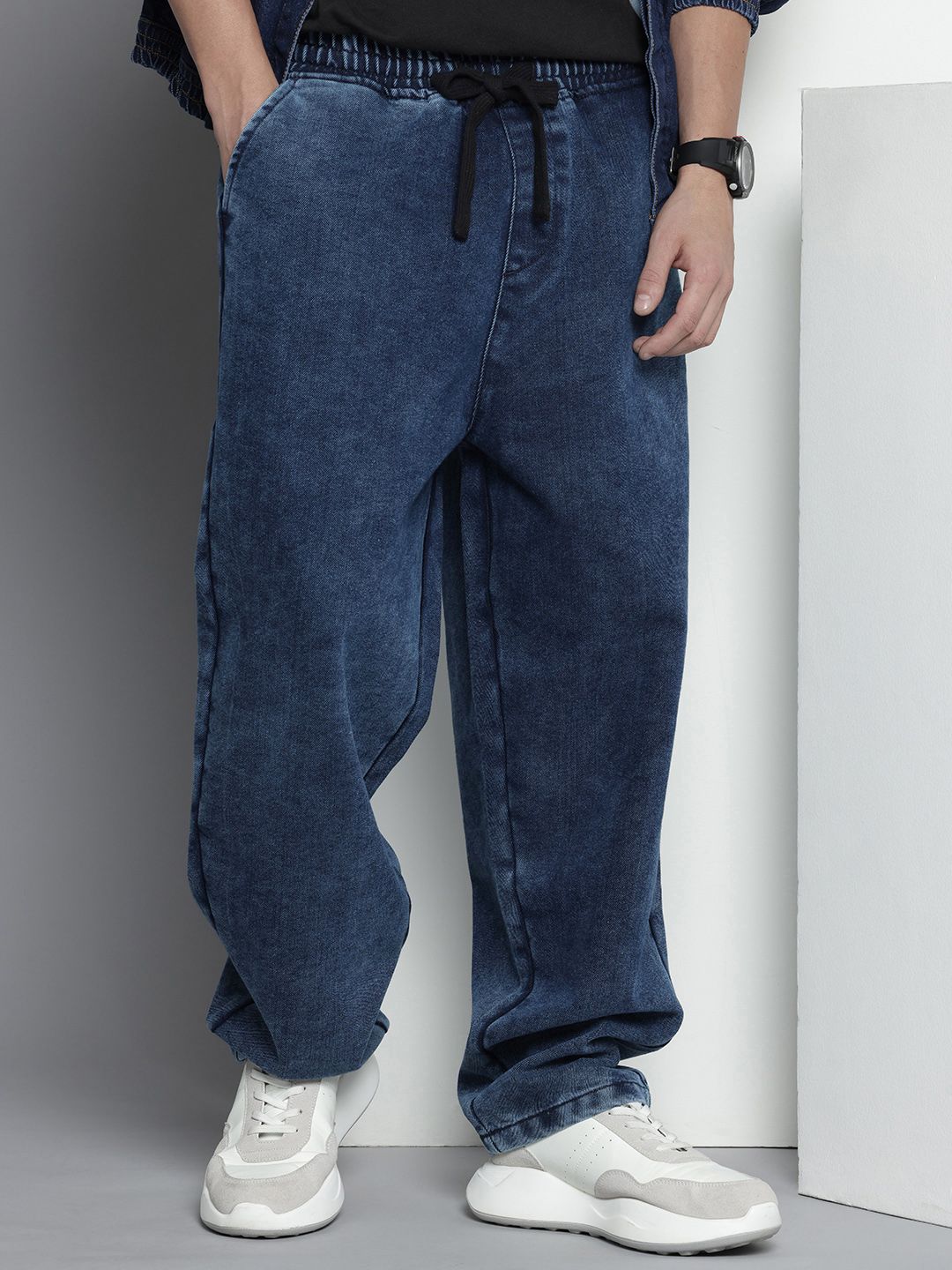 Men's Blue Loose Fit Street Jeans