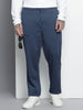Men's Blue Regular Fit Casual Chinos