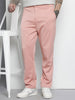 Men's Pink Relaxed Fit Casual Chinos