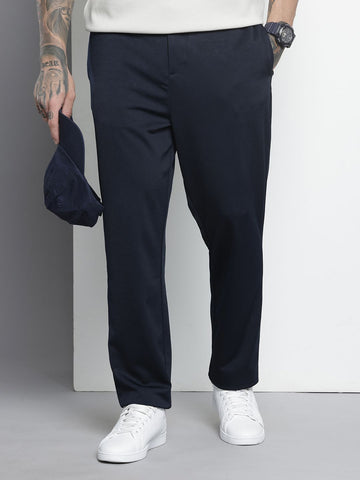 Men's Navy Relaxed Fit Casual Chinos